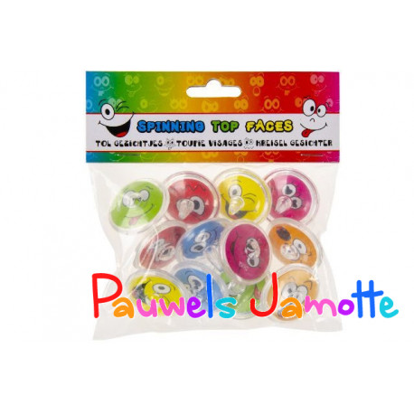 12 MINI TOUPIES DECO SMILEY DE 4CM