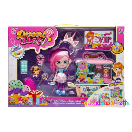 MAGASIN DE DONUTS AVEC POUPEE, 34CM