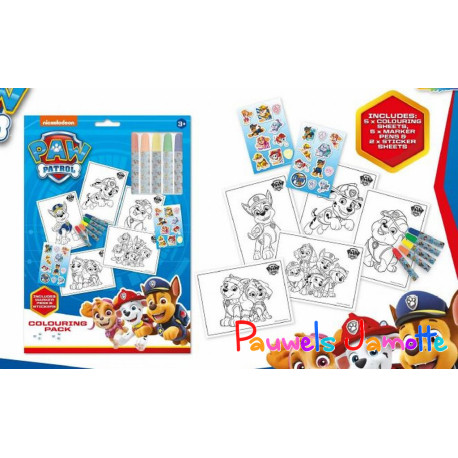 SET DE COLORIAGE PAW PATROL, 22CM