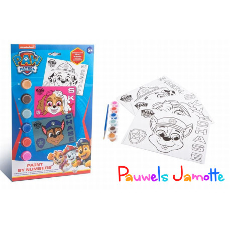 PEINTURE PAR NOMBRE PAW PATROL